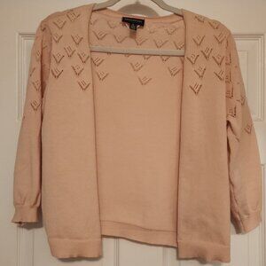 Women's Nina Leonard Pointelle Bolero Jacket